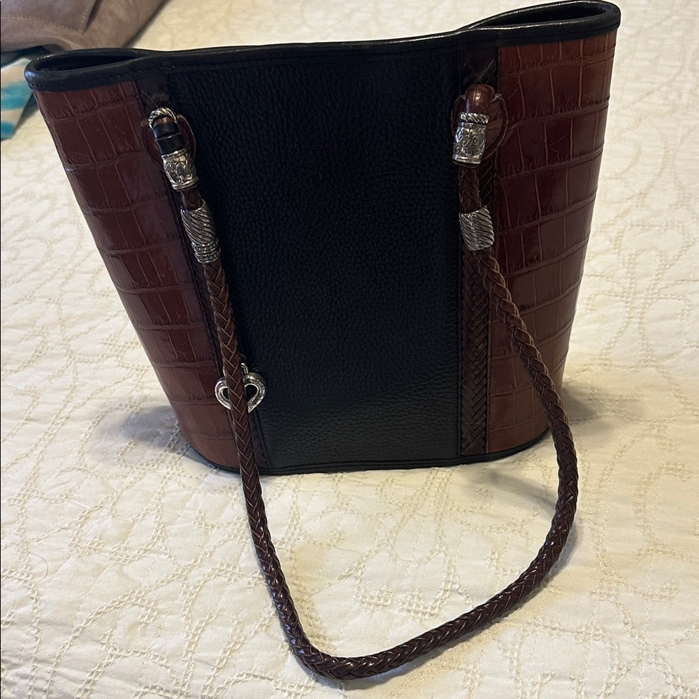 Chic Black and Brown Shoulder Bag